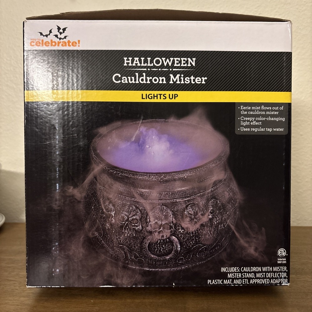 Halloween Cauldron Mister Lights up Way to Celebrate Changes Colors - New